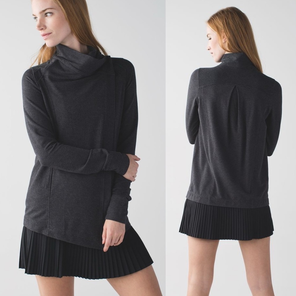 Lululemon Coast Wrap Heathered Mod Black